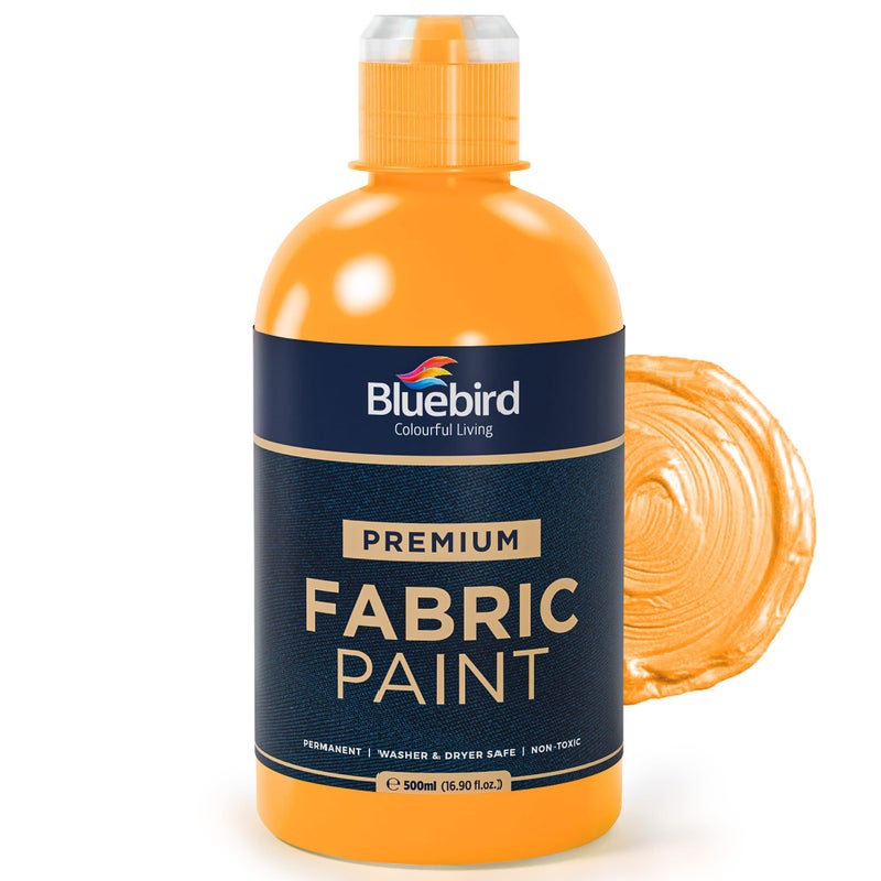 BLUEBIRD Fabric Paint, Sunflower, 16.9 Fl Oz, Permanent Fabric Paints for Clothes, Furniture Upholstery - Image 1